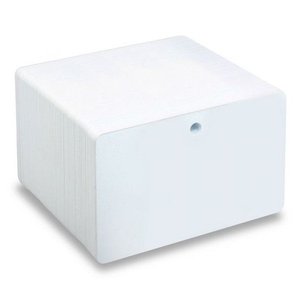 Billede af Blank white cards with 5 mm hole landscape. 70102058